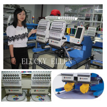 Elucky 2 Heads Embroidery Machine For Trading and Home Use